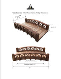 4 foot Swan Garden Bridge with Cross Halving Lattice Railings-SamsGazebos Handcrafted Garden Structures