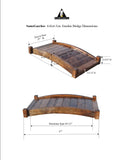 4 foot Japanese Zen Wooden Garden Bridge-SamsGazebos Handcrafted Garden Structures