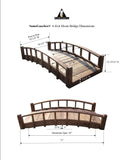 6 foot Japanese Small Wooden Garden Bridge-SamsGazebos Handcrafted Garden Structures