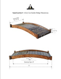 6 foot Japanese Zen Wooden Garden Bridge-SamsGazebos Handcrafted Garden Structures