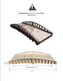 8 foot Crescent Japanese Wooden Garden Bridge-SamsGazebos Handcrafted Garden Structures