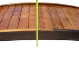 8 foot Zen Japanese Wooden Garden Bridge-SamsGazebos Handcrafted Garden Structures
