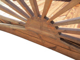 Wooden Garden Bridge Sunburst motif