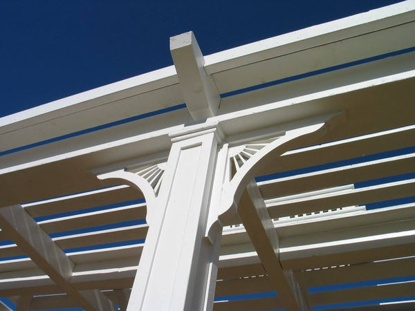 Exterior Wood Brackets Corbels Sunburst 2 - Pack 16 Inch - SamsGazebos Handcrafted Garden Structures