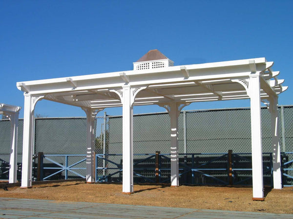 Wooden Corbels Brackets Sunburst White Patio Cover