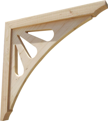 Exterior Wood Brackets Corbels Teardrop 2-Pack 16 Inches