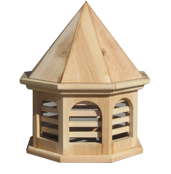 English Cottage Garden Octagon Wooden Cupola 20 Inches - SamsGazebos Handcrafted Garden Structures