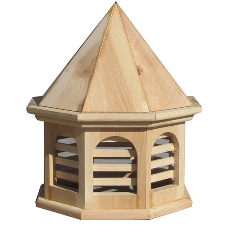 English Cottage Garden Octagon Wooden Cupola 20 Inches