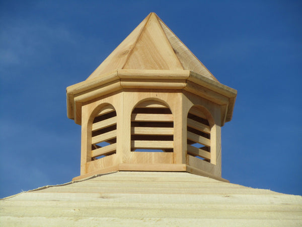 English Cottage Garden Octagon Wooden Cupola 20 Inches - SamsGazebos Handcrafted Garden Structures