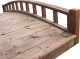 6 ft Small Wooden Garden Bridge Arch Railings