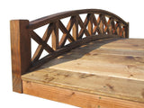 6 feet Wooden Garden Bridge with Lattice Railings