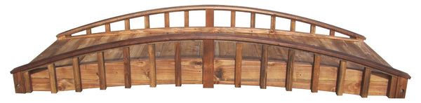 8 ft Japanese Wooden Garden Bridge profile