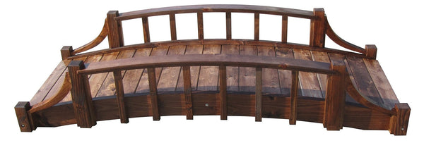 8 ft French Country Wooden Garden Bridge profile