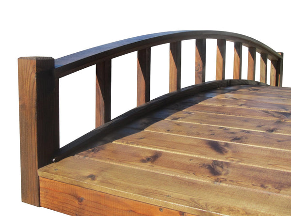 8 ft Wooden Garden Bridge railings