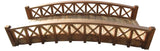 8 ft Wooden Garden Bridge with Lattice Railings profile