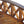 Wooden Garden Bridge with Lattice Railings closeup