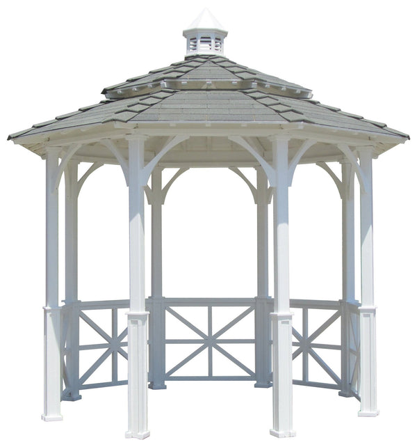 10 ft English Garden Gazebo Pagoda Cupola White