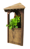 Wall Mount English Garden Style Wooden Gazebo Planter-SamsGazebos Handcrafted Garden Structures