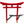 Red Japanese Torii Gate 26 Inches front-SamsGazebos Handcrafted Garden Structures
