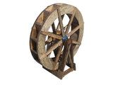 Wooden Water Wheel Free Standing