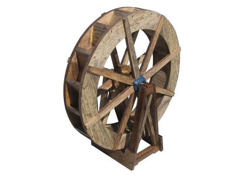 Small Japanese Wooden Water Wheel 30 Inches