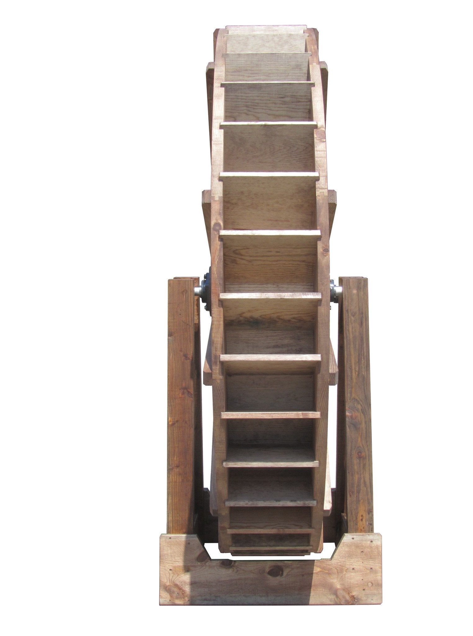 8 ft Japanese Wooden Water Wheel | Free-Standing Assembled